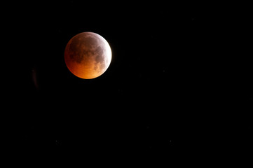 beautiful red full moon eclipse January 2019