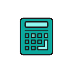 vector Calculator symbol - mathematics illustration sign isolated, Calculator icon