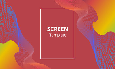 Colorful geometric background. Fluid shapes composition. Eps10 vector.