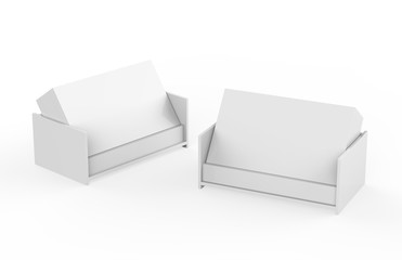 Professional blank business card with card holder on isolated white background, 3d illustration