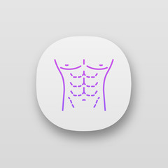 Male body contouring surgery app icon