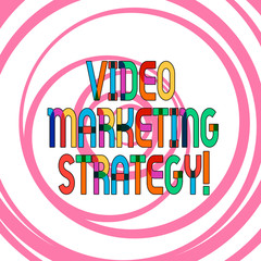 Conceptual hand writing showing Video Marketing Strategy. Business photo showcasing integrates engaging video into marketing campaigns Multiple Layers of Circle Concentric Converging Spiraling