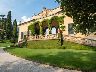 Amazing villa del Balbianello, famous villa in the comune of Lenno, overlooking Lake Como. Lombardy, Italy. September, 2018
