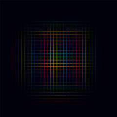 Multicolored lines. Colorful grids background Illustration