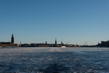 Stockholm Water Front a Winter Day