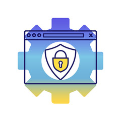 Data protection color icon