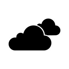 Cloudy weather glyph icon