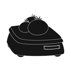 Isolated object of food and drink sign. Collection of food and store vector icon for stock.