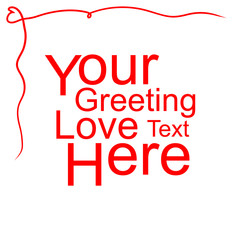 Valentine's Day Corner Ornament Cute and Romantic with Heart, Symbol of Love and Valentine's Day. Vector illustration.