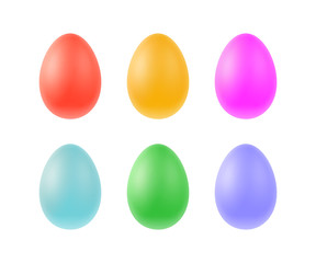 Set of multicolored easter eggs