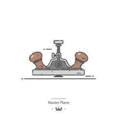 Router plane - Line color icon