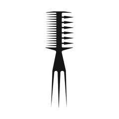 Vector design of brush and hair sign. Set of brush and hairbrush stock symbol for web.