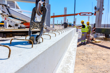 View on small side hook for increasing stability of burden, beam