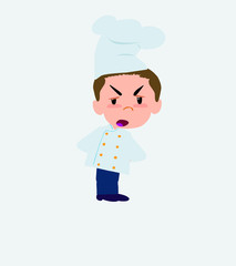 Chef is slightly angry.