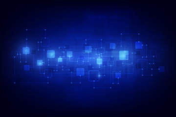 abstract circuit networking blockchain concept background