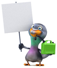 Fun pigeon - 3D Illustration