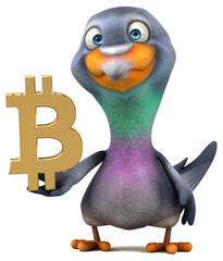 Fun pigeon - 3D Illustration