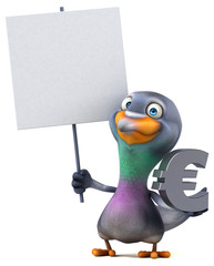 Fun pigeon - 3D Illustration