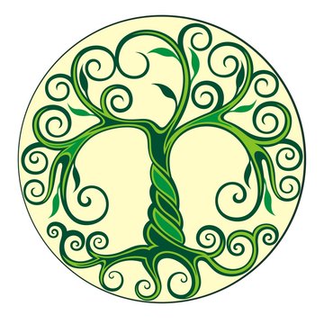  Tree logo illustration. Vector silhouette 