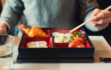 Sushi Japanese food bento box