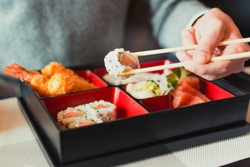 Sushi Japanese food bento box - 244505705