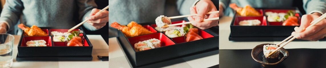 Sushi Japanese food bento box - Powered by Adobe