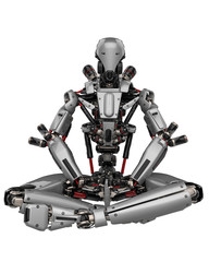 Fototapeta premium mega robot super drone in a white background