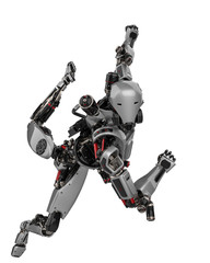 mega robot super drone in a white background