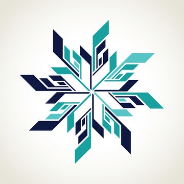 Ice hockey snowflake logo