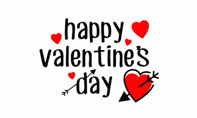 Happy Valentine's Day. Heart, vector, banner, illustration