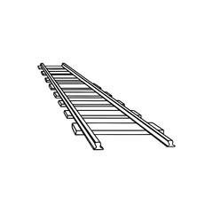 railway track isometric icon
