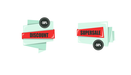 Sale banner template design. Vector illustration Discount banner design