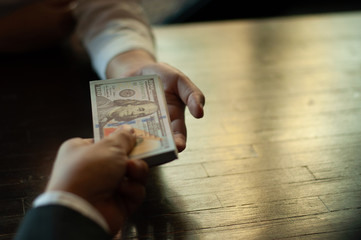 Accountant and financial business Delivering money, success, riches