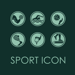 Vector sport fitness icon