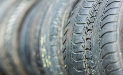 satcks of used tires unsafe for public roads