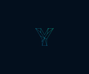 abstract letter Y geometric logo designs template