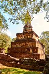 Fototapeta premium Sukhothai Historical Park, Sukhothai, Old Town, historic, civilization, history, tourism, World Heritage Site, Thailand,UNESCO