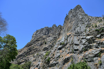 Gray rocks in Kings Canyon National Park, California, USA