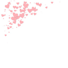 Pink heart love confettis. Valentine's day corner 