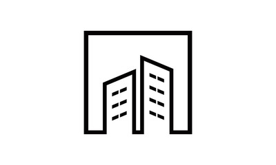 skyscraper logo vector