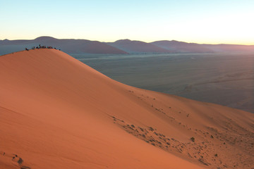 Fototapeta na wymiar Namibia Sunrise of the Namib desert