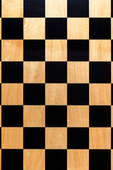 Chess board in the foreground