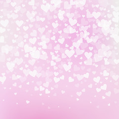 White heart love confettis. Valentine's day gradie