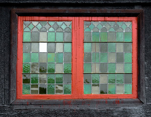 Fenêtre de l'église de Ringebu, Oppland, Norvège
