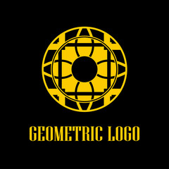 Geometrical art. Circle ornamental logo icon. Deco vector design.