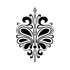 beautiful luxury pattern with curls. Ornament for fabric and decoration. Template or stencil