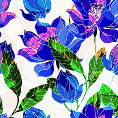 Beautiful seamless floral pattern background.