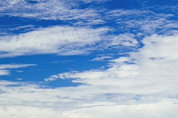 clouds in bright blue sky