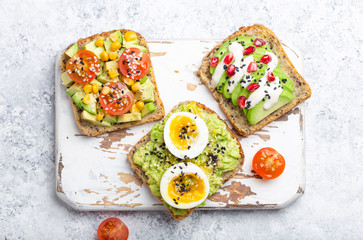Avocado healthy  toasts