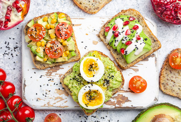 Avocado healthy  toasts